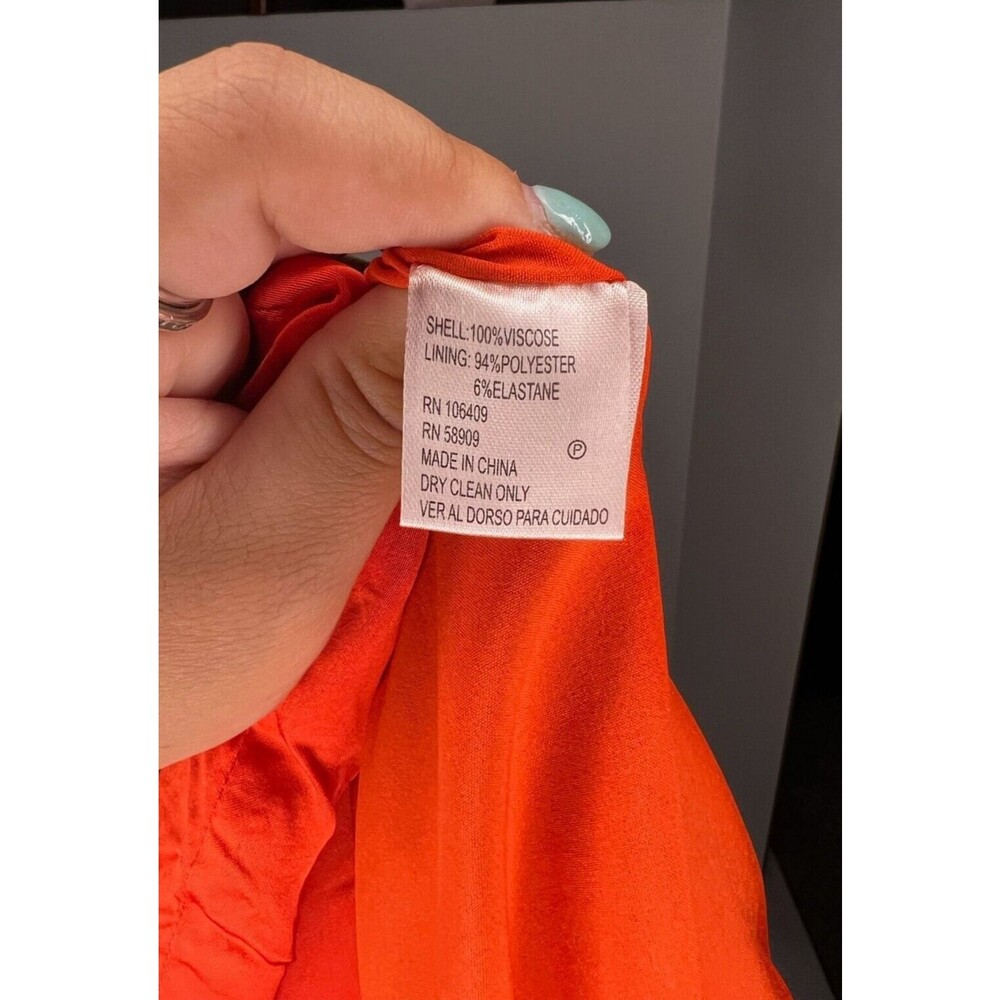 Antonio Melani Shirt Dress Women Size 4 Red Half Sleeve Short Length V-Neck - Picture 4 of 6